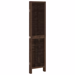 vidaXL Room Divider Panel Room Privacy Screen Dark Brown Solid Wood Paulownia - 40 x 160 cm/ 4 piece - Additional view 4