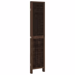 vidaXL Room Divider Panel Room Privacy Screen Dark Brown Solid Wood Paulownia - 40 x 180 cm/ 4 piece - Additional view 4