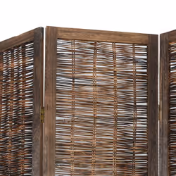 vidaXL Room Divider Panel Room Privacy Screen Dark Brown Solid Wood Paulownia - 40 x 180 cm/ 4 piece - Additional view 5