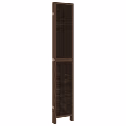 vidaXL Room Divider Panel Room Privacy Screen Dark Brown Solid Wood Paulownia - 40 x 220 cm/ 5 piece - Additional view 4
