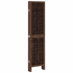 vidaXL Room Divider Panel Room Privacy Screen Dark Brown Solid Wood Paulownia - 40 x 160 cm/ 6 piece - Additional view 4