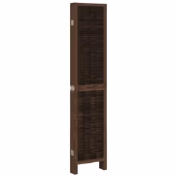 vidaXL Room Divider Panel Room Privacy Screen Dark Brown Solid Wood Paulownia - 40 x 180 cm/ 6 piece - Additional view 4