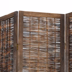 vidaXL Room Divider Panel Room Privacy Screen Dark Brown Solid Wood Paulownia - 40 x 200 cm/ 6 piece - Additional view 5