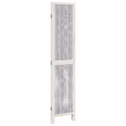 vidaXL Room Divider 3 Panels Office Privacy Screen White Solid Wood Paulownia - 40 x 180 cm/ 3 piece