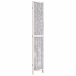vidaXL Room Divider 3 Panels Office Privacy Screen White Solid Wood Paulownia - 40 x 220 cm/ 3 piece