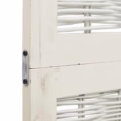 vidaXL Room Divider 3 Panels Office Privacy Screen White Solid Wood Paulownia - 40 x 220 cm/ 3 piece - Additional view 4