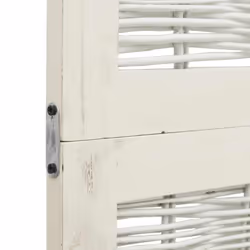 vidaXL Room Divider 3 Panels Office Privacy Screen White Solid Wood Paulownia - 40 x 180 cm/ 4 piece - Additional view 4