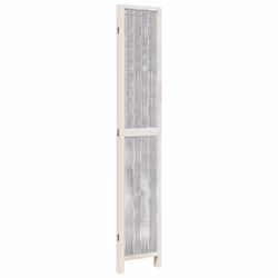 vidaXL Room Divider 3 Panels Office Privacy Screen White Solid Wood Paulownia - 40 x 220 cm/ 4 piece