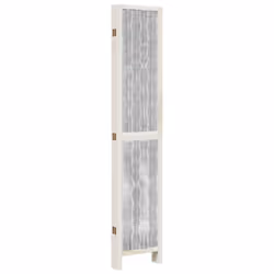 vidaXL Room Divider 3 Panels Office Privacy Screen White Solid Wood Paulownia - 40 x 200 cm/ 6 piece - Additional view 4