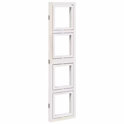 vidaXL Room Divider Panel Office Privacy Screen White Solid Wood Paulownia - 40 x 160 cm/ 3 piece - Additional view 4