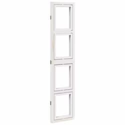 vidaXL Room Divider Panel Office Privacy Screen White Solid Wood Paulownia - 40 x 180 cm/ 3 piece - Additional view 5