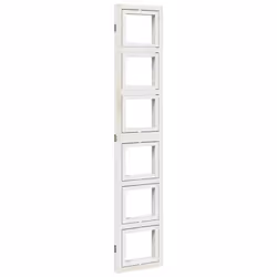 vidaXL Room Divider Panel Office Privacy Screen White Solid Wood Paulownia - 40 x 200 cm/ 3 piece - Additional view 4