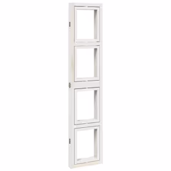 vidaXL Room Divider Panel Office Privacy Screen White Solid Wood Paulownia - 40 x 180 cm/ 4 piece - Additional view 5