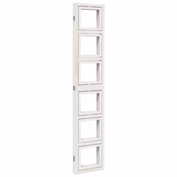vidaXL Room Divider Panel Office Privacy Screen White Solid Wood Paulownia - 40 x 200 cm/ 4 piece - Additional view 4