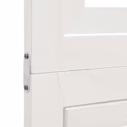 vidaXL Room Divider Panel Office Privacy Screen White Solid Wood Paulownia - 40 x 160 cm/ 5 piece - Additional view 6