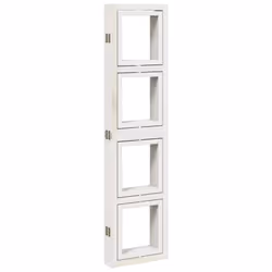 vidaXL Room Divider Panel Office Privacy Screen White Solid Wood Paulownia - 40 x 160 cm/ 6 piece - Additional view 4