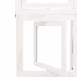 vidaXL Room Divider Panel Office Privacy Screen White Solid Wood Paulownia - 40 x 160 cm/ 6 piece - Additional view 5