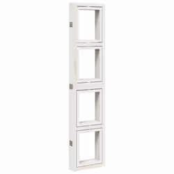 vidaXL Room Divider Panel Office Privacy Screen White Solid Wood Paulownia - 40 x 180 cm/ 6 piece - Additional view 4
