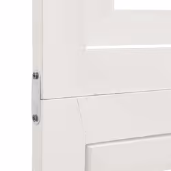 vidaXL Room Divider Panel Office Privacy Screen White Solid Wood Paulownia - 40 x 180 cm/ 6 piece - Additional view 6