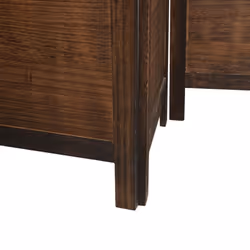 vidaXL Room Divider 5 Panels Privacy Screen Dark Brown Solid Wood Paulownia - 40 x 200 cm/ 6 piece - Additional view 6