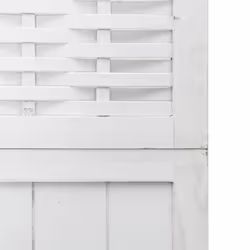 vidaXL Room Divider 3 Panels Office Privacy Screen White Solid Wood Paulownia - Additional view 5