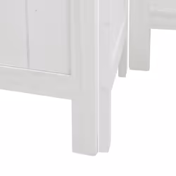 vidaXL Room Divider 3 Panels Office Privacy Screen White Solid Wood Paulownia - Additional view 6