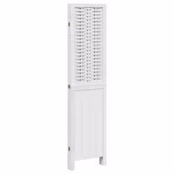 vidaXL Room Divider 4 Panels Office Privacy Screen White Solid Wood Paulownia - Additional view 4
