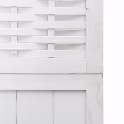 vidaXL Room Divider 4 Panels Office Privacy Screen White Solid Wood Paulownia - Additional view 5