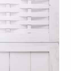 vidaXL Room Divider 4 Panels Office Privacy Screen White Solid Wood Paulownia - Additional view 5