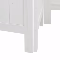 vidaXL Room Divider 4 Panels Office Privacy Screen White Solid Wood Paulownia - Additional view 6