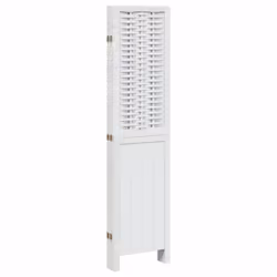 vidaXL Room Divider 5 Panels Office Privacy Screen White Solid Wood Paulownia - Additional view 4