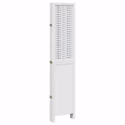 vidaXL Room Divider 5 Panels Office Privacy Screen White Solid Wood Paulownia - Additional view 4