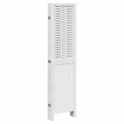 vidaXL Room Divider 6 Panels Office Privacy Screen White Solid Wood Paulownia - Additional view 4