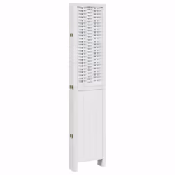 vidaXL Room Divider 6 Panels Office Privacy Screen White Solid Wood Paulownia - Additional view 4