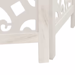 vidaXL Room Divider Privacy Screen Room Partition White Solid Wood Paulownia - 40 x 220 cm/ 3 piece - Additional view 5