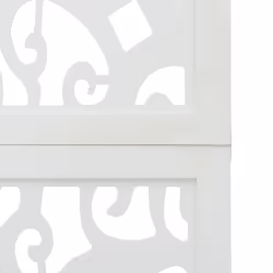 vidaXL Room Divider Privacy Screen Room Partition White Solid Wood Paulownia - 40 x 180 cm/ 4 piece - Additional view 5