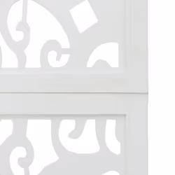 vidaXL Room Divider Privacy Screen Room Partition White Solid Wood Paulownia - 40 x 180 cm/ 5 piece - Additional view 5