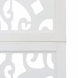vidaXL Room Divider Privacy Screen Room Partition White Solid Wood Paulownia - 40 x 220 cm/ 5 piece - Additional view 5