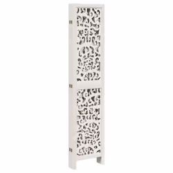vidaXL Room Divider Privacy Screen Room Partition White Solid Wood Paulownia - 40 x 180 cm/ 6 piece
