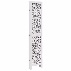 vidaXL Room Divider Privacy Screen Room Partition White Solid Wood Paulownia - 40 x 200 cm/ 6 piece - Additional view 4