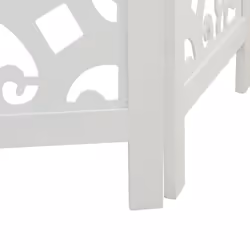vidaXL Room Divider Privacy Screen Room Partition White Solid Wood Paulownia - 40 x 200 cm/ 6 piece - Additional view 6