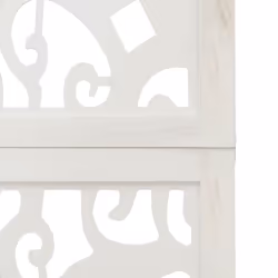 vidaXL Room Divider Panel Privacy Screen 6 Panels White Solid Wood Paulownia - Additional view 5