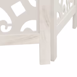 vidaXL Room Divider Panel Privacy Screen 6 Panels White Solid Wood Paulownia - Additional view 6