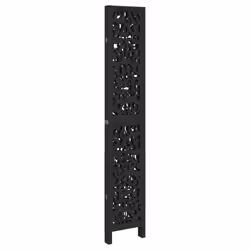 vidaXL Room Divider Privacy Screen Privacy Panel Black Solid Wood Paulownia - 40 x 220 cm/ 4 piece - Additional view 4
