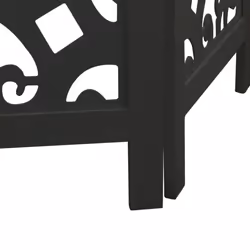 vidaXL Room Divider Privacy Screen Privacy Panel Black Solid Wood Paulownia - 40 x 220 cm/ 4 piece - Additional view 6