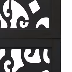 vidaXL Room Divider Privacy Screen Privacy Panel Black Solid Wood Paulownia - 40 x 220 cm/ 5 piece - Additional view 5