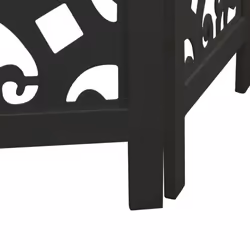 vidaXL Room Divider Privacy Screen Privacy Panel Black Solid Wood Paulownia - 40 x 180 cm/ 6 piece - Additional view 6