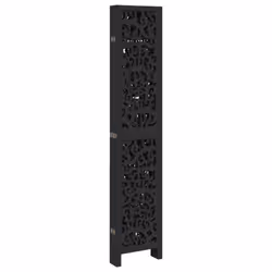vidaXL Room Divider Privacy Screen Privacy Panel Black Solid Wood Paulownia - 40 x 200 cm/ 6 piece - Additional view 4