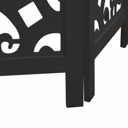 vidaXL Room Divider Privacy Screen Privacy Panel Black Solid Wood Paulownia - 40 x 200 cm/ 6 piece - Additional view 6