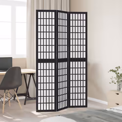 vidaXL Room Divider Panels Office Privacy Screen Solid Wood Paulownia - 40 x 200 cm/ 3 piece